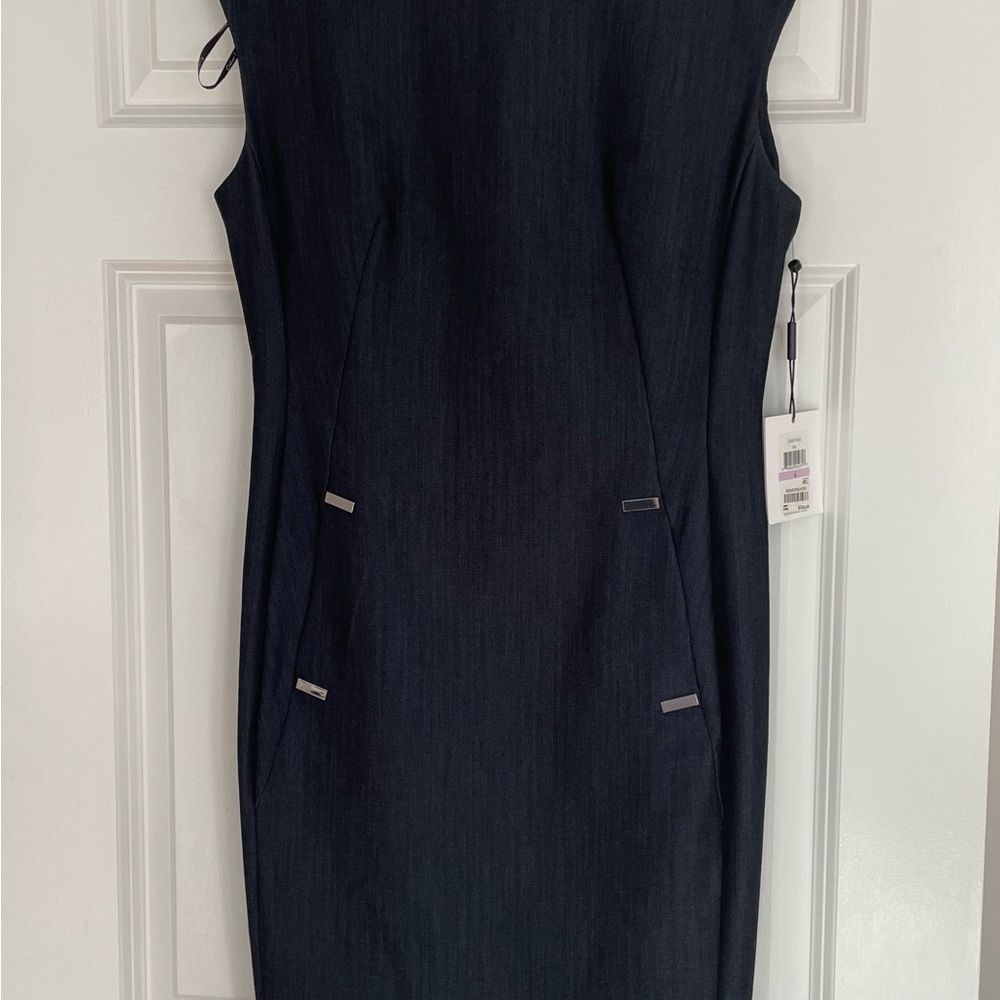 Calvin Klein Navy Midi Dress